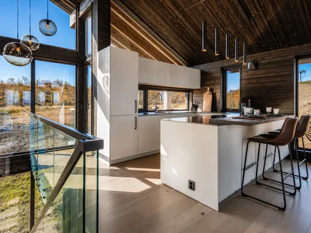 Kitchen with bar seating