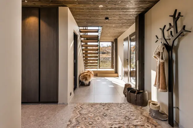 Hallway and open staircase