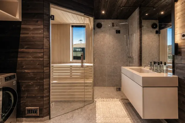 Bathroom with sauna